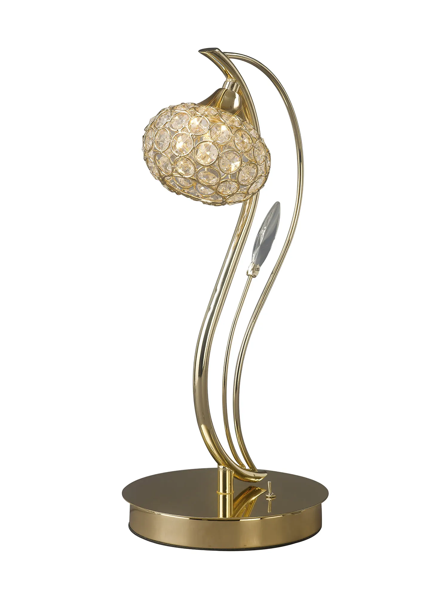 Leimo French Gold Crystal Table Lamps Diyas Armed Table Lamps